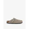 Birkenstock Womens Taupe Rivet Boston Suede Clogs Eur 38/5 Uk