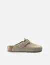 Birkenstock Boston Suede Clogs In Brown