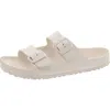 Birkenstock Womens Slip On Adjustable Slide Sandals In Eggshell