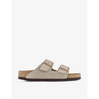 BIRKENSTOCK WOMENS ARIZONA DOUBLE-STRAP SUEDE SANDALS SUEDE TAUPE EUR 38/5 UK