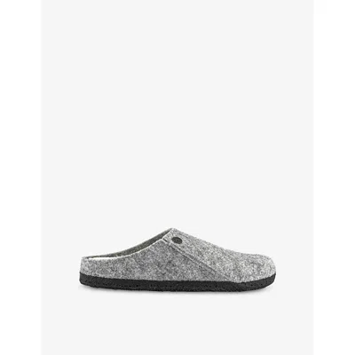 Birkenstock Womens Light Grey Zermatt Shearling-lined Felt Slippers Eur 39 / 6 Uk In Gray