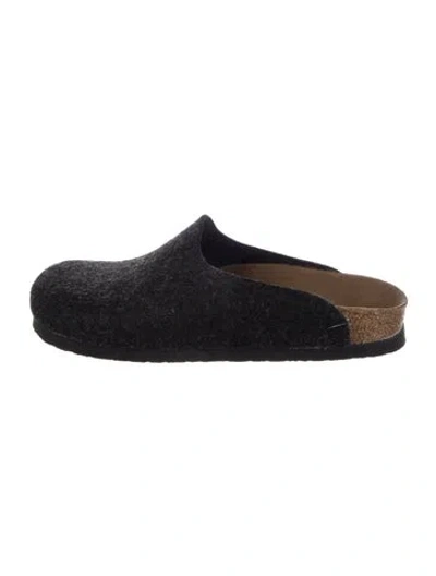 Pre-owned Birkenstock Wool Mules In Blue