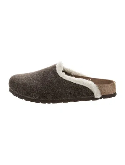 Pre-owned Birkenstock Wool Mules In Brown