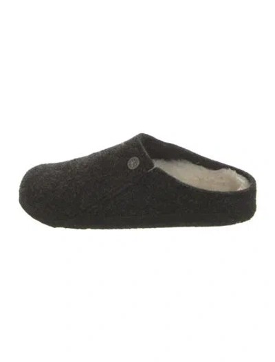 Pre-owned Birkenstock Wool Mules In Gray