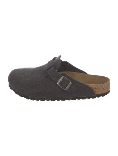 Pre-owned Birkenstock Wool Mules In Gray
