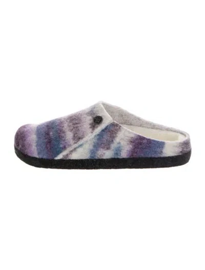 Pre-owned Birkenstock Wool Printed Mules In Multi