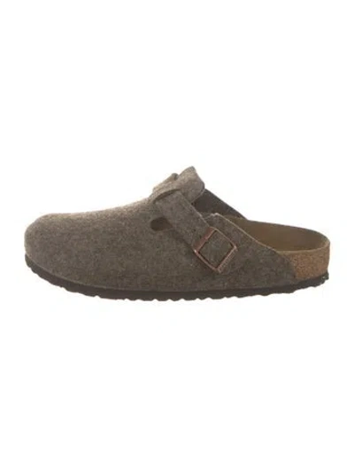 Pre-owned Birkenstock Wool Sandals In Grey