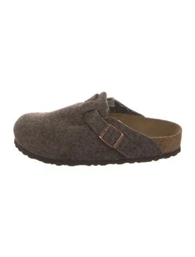 Pre-owned Birkenstock Wool Slides In Neutrals