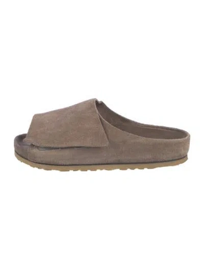 Pre-owned Birkenstock X Fear Of God Suede Slides In Multi