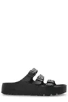 Birkenstock X Papillio Florida Rubber Sandals In Black