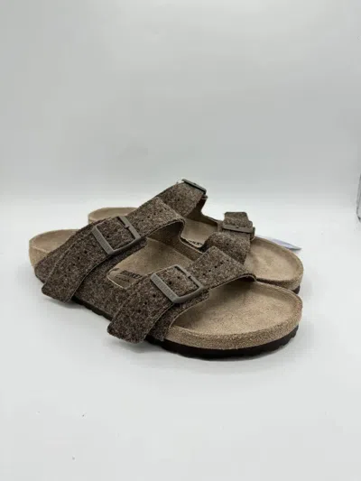 Pre-owned Birkenstock X Rick Owens Arizona Extro Army Brown Wool Shoes
