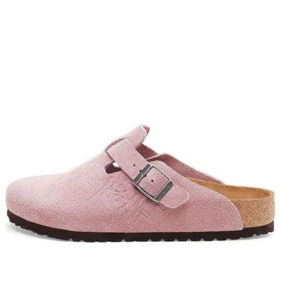 Birkenstock X Stssy Boston Suede Leather 'dusty Pink'