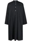 Birkenstock X Tekla Mandarin-collar Organic Cotton Shirt In Black