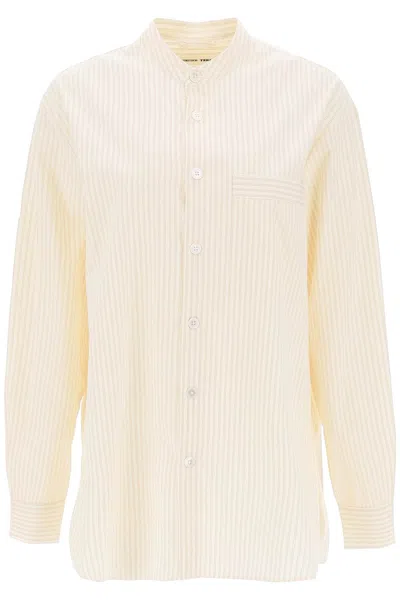 Birkenstock X Tekla Organic Poplin Pajama Shirt In White