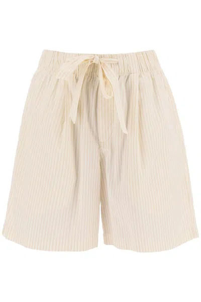 Birkenstock X Tekla Organic Poplin Pajama Shorts In Bianco