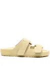 Birkenstock Tekla Uji Shearling-lined Suede Sandals In Neutrals