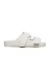 Birkenstock X Tekla Uji Suede Sandals In White