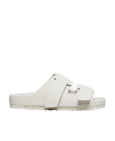 Birkenstock X Tekla Uji Suede Sandals In White