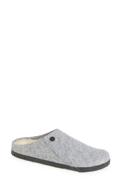 Birkenstock Zermatt Genuine Shearling Lined Slipper In Light Grey Wool