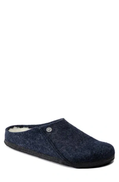 Birkenstock Zermatt Genuine Shearling Lined Slipper In Blue