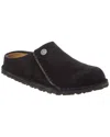 Birkenstock Zermatt Narrow Suede Slipper In Black