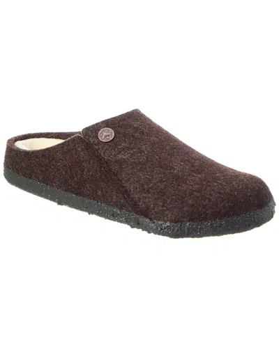Birkenstock Zermatt Narrow Wool Felt Slipper In Brown