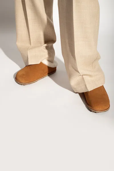 Birkenstock ‘zermatt Premium' Slides In Brown
