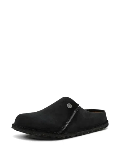 Birkenstock Zermatt Premium Suede Slippers In Black