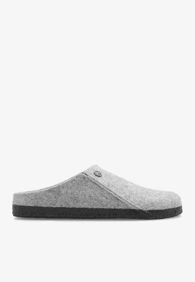 Birkenstock Zermatt Rivet Felted Mules In Gray
