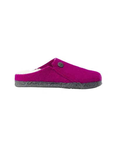 Birkenstock Kids' Zermatt Shearling & Wool Felt Slipper In Purple