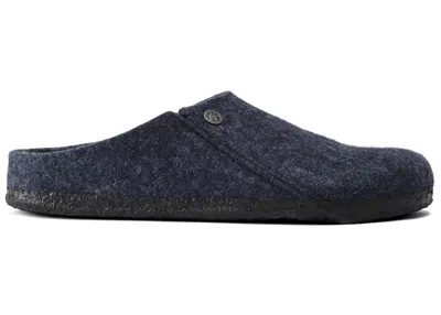 Pre-owned Birkenstock Zermatt Shearling Clog Wool Felt Sneakers In Dark Blue