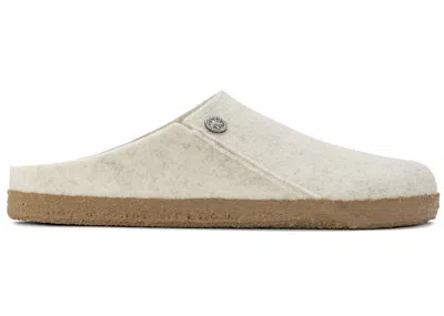 Pre-owned Birkenstock Zermatt Shearling Clog Wool Felt Sneakers In Ecru