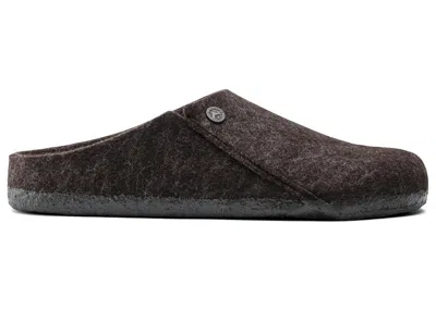 Pre-owned Birkenstock Zermatt Shearling Clog Wool Felt Sneakers In Mocha