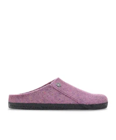 Birkenstock Zermatt Shearling Button Slippers In Purple