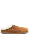 BIRKENSTOCK ZERMATT SUEDE LEATHER SLIPPERS