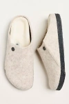 Birkenstock Zermatt Wool Felt Shearling Clogs In Neutral