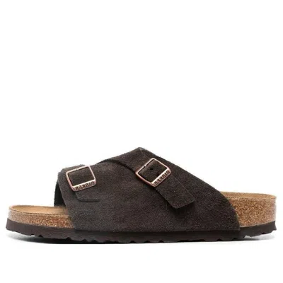 Birkenstock Zrich Suede Leather Narrow Fit 'mocca' In Brown