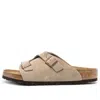 Birkenstock Zurich Double-strap Leather Slides
