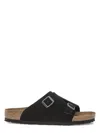 Birkenstock Zurich Suede Sandals In Black