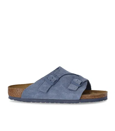 Birkenstock Zürich Elemental Blue Slide In Light Blue