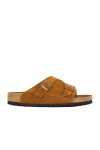 Birkenstock Zurich Suede Sandals In Mink