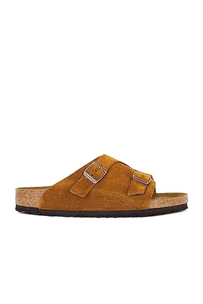 Birkenstock Zurich Suede Sandals In Brown