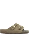 Birkenstock Round Toe Slippers In Neutrals