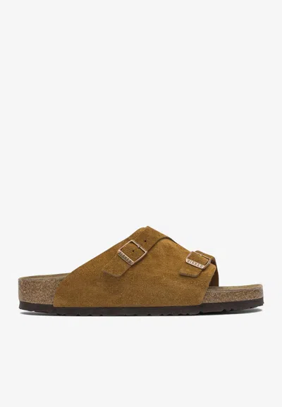 BIRKENSTOCK ZÜRICH SUEDE FLAT SANDALS