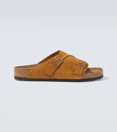 Birkenstock Zürich Suede Mules In Mink