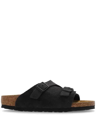 Birkenstock Zurich Suede Sandals In Black