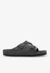 Birkenstock Zurich Suede Slides In Gray