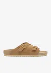 Birkenstock Zurich Suede Slides In Beige