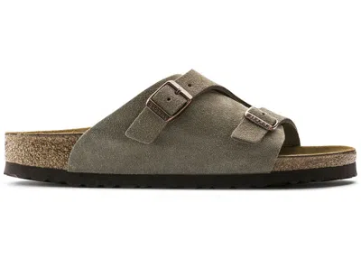 Pre-owned Birkenstock Zurich Suede Sneakers In Taupe In Brown