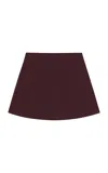 Birrot A-line Mini Skirt In Burgundy